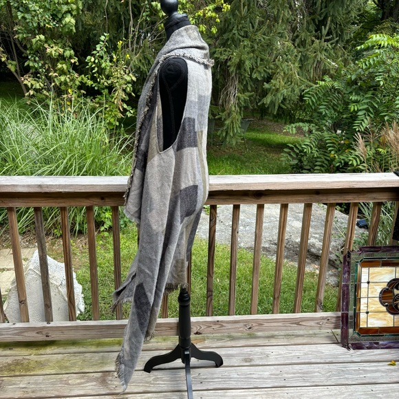 David and Young openfront front waterfall cardigan duster one size sleeveless - Picture 3 of 7